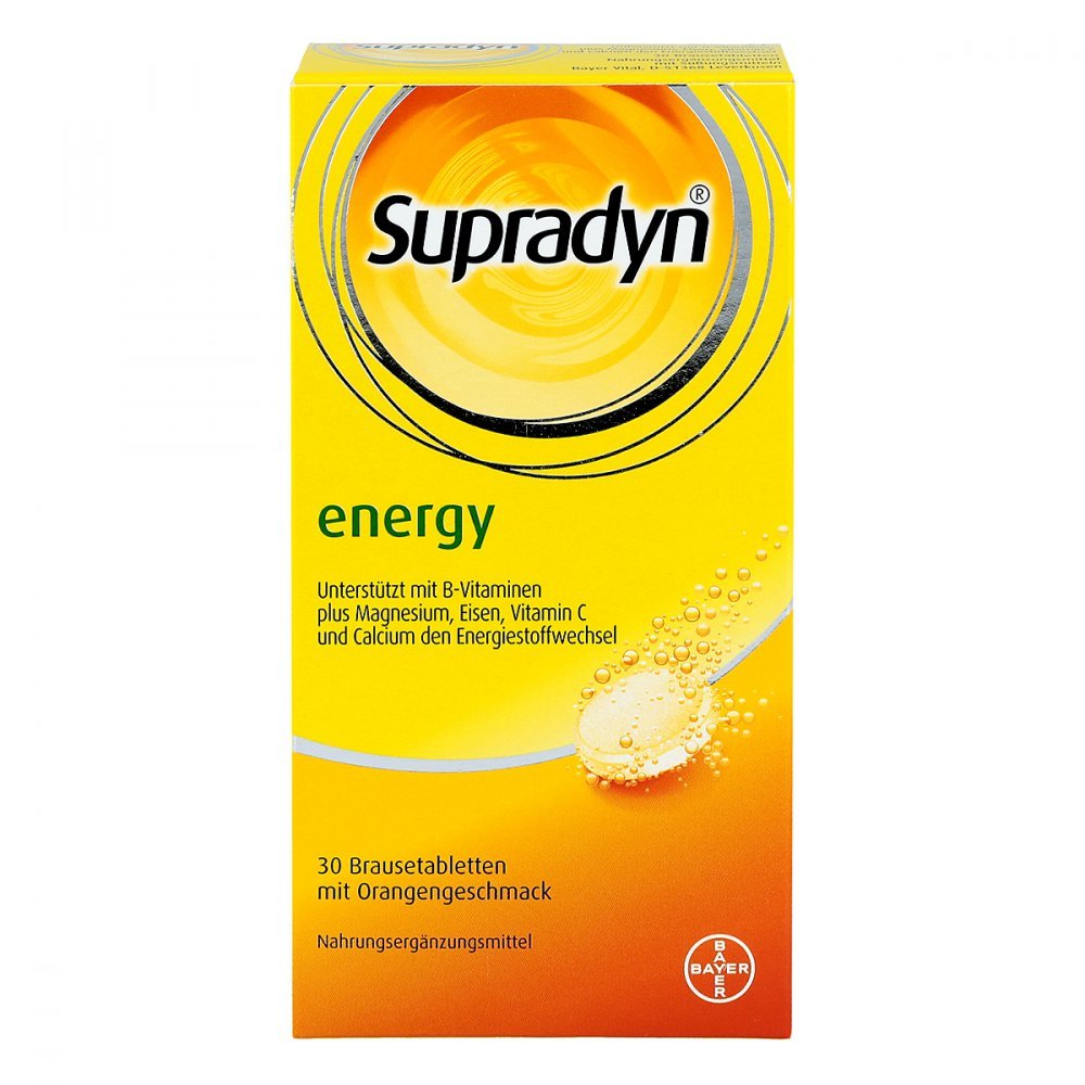 Bayer Vital GmbH Supradyn 30 Brausetabletten mit Orangengeschmack Vitamine und Mineralstoffe