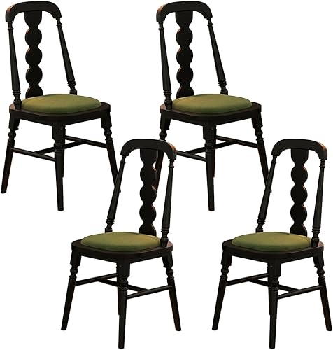 Miniatura 20 de JKGHK - Sillas de comedor, sillas de cocina de madera, silla de sala de estar con asiento acolchado, silla auxiliar de cocina sin brazos con