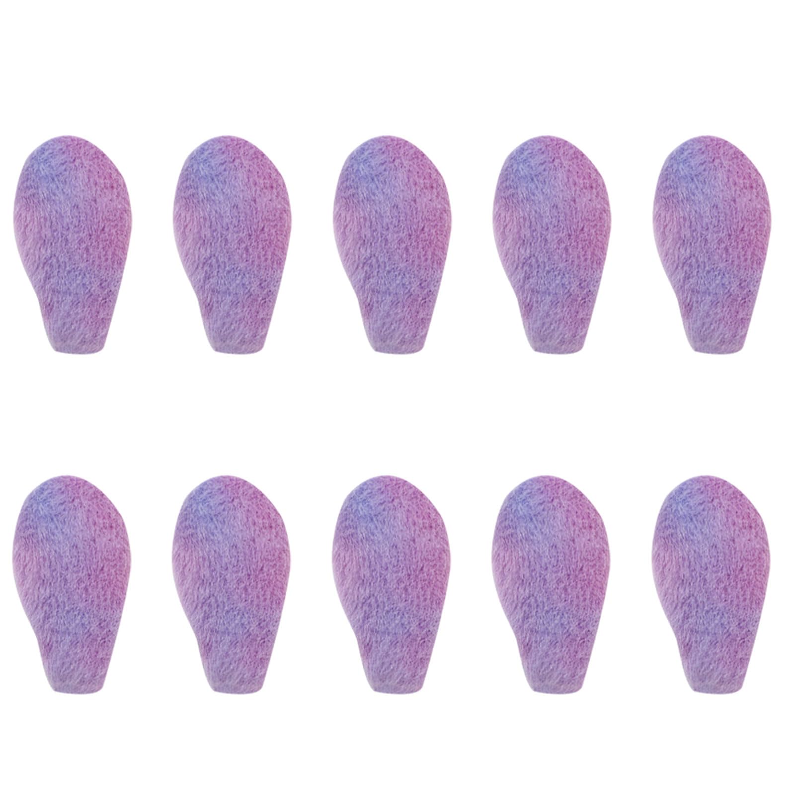 YROHGKPN 10Pcs Furry Bunnies Ears Charm Sewing Plush Appliques Assorted Color for Hair Accessories Clothing Embellishments Bunnies for Clothing