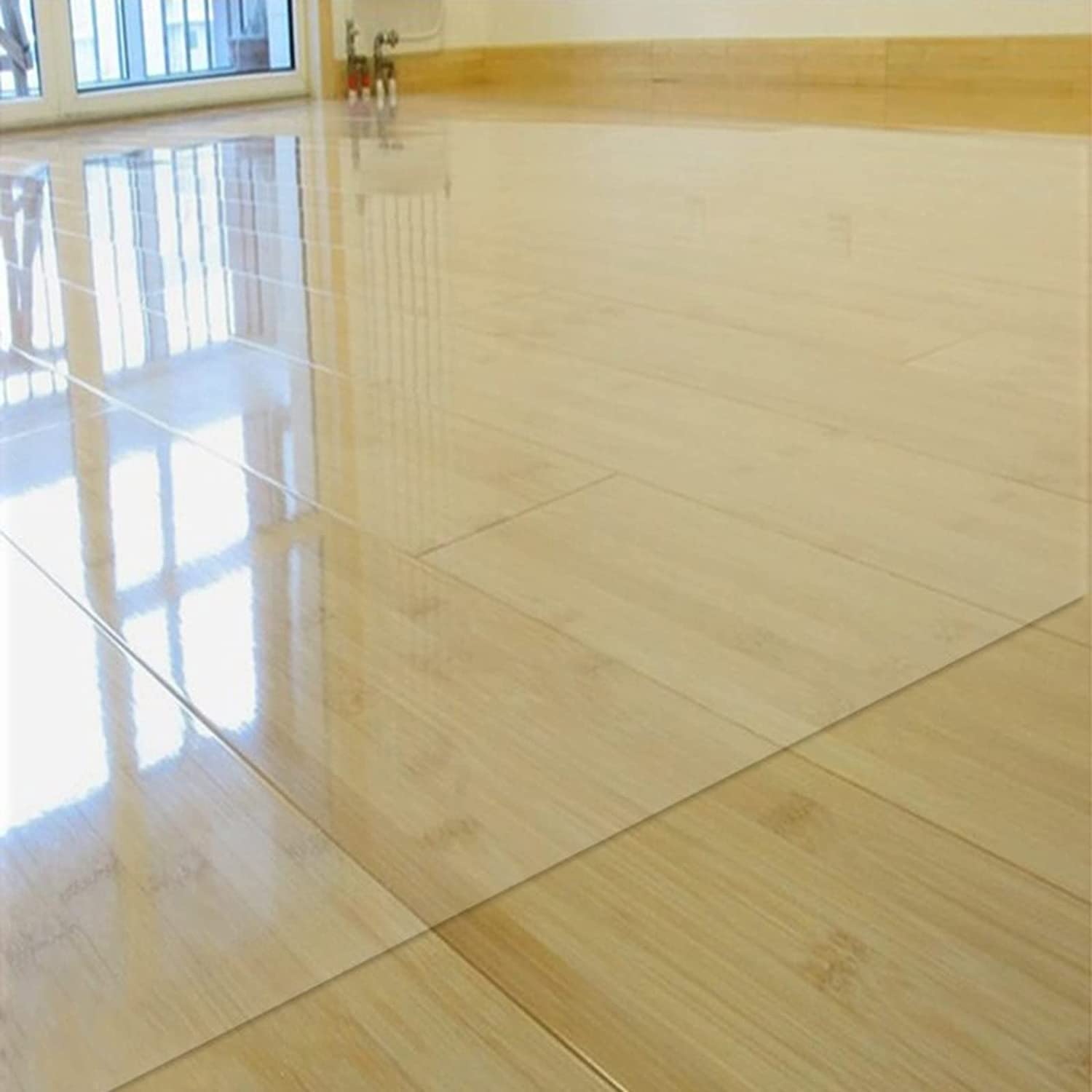 Clear Heavy Duty Floor Runner Roll for Hardwood Protection Mat Extra Large Size 100x400cm Ideal for Doorway Living Room Bedroom and Office Transparent Chair Mat for Tile Floor Durable and An
