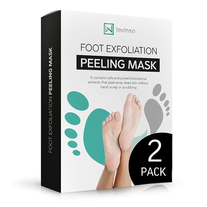 Amazon Com Foot Peel Mask 2 Pack Peeling Away Calluses And Dead Skin Cells Make Your Feet Baby Soft Exfoliating Foot Mask Repair Rough Heels Get Silky Soft Feet By Lavinso Beauty