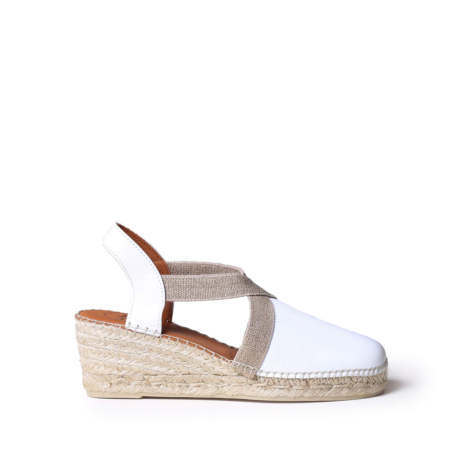TONI PONS TOSSA -Espadrille compensée Femme en Cuir.