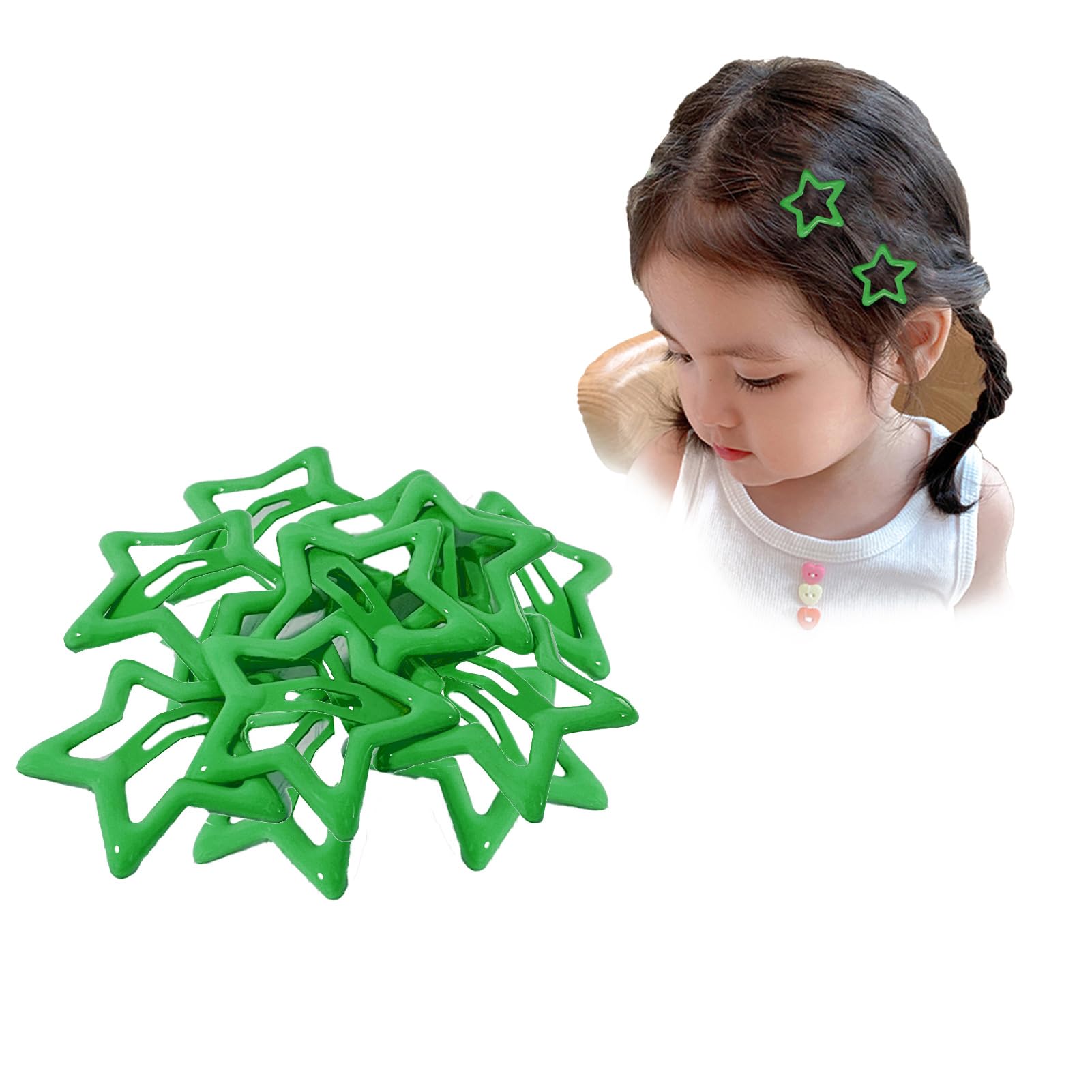 Amazon.com : ANQSYY New Green Snap Hair Clips Y2k Small Kawaii Non