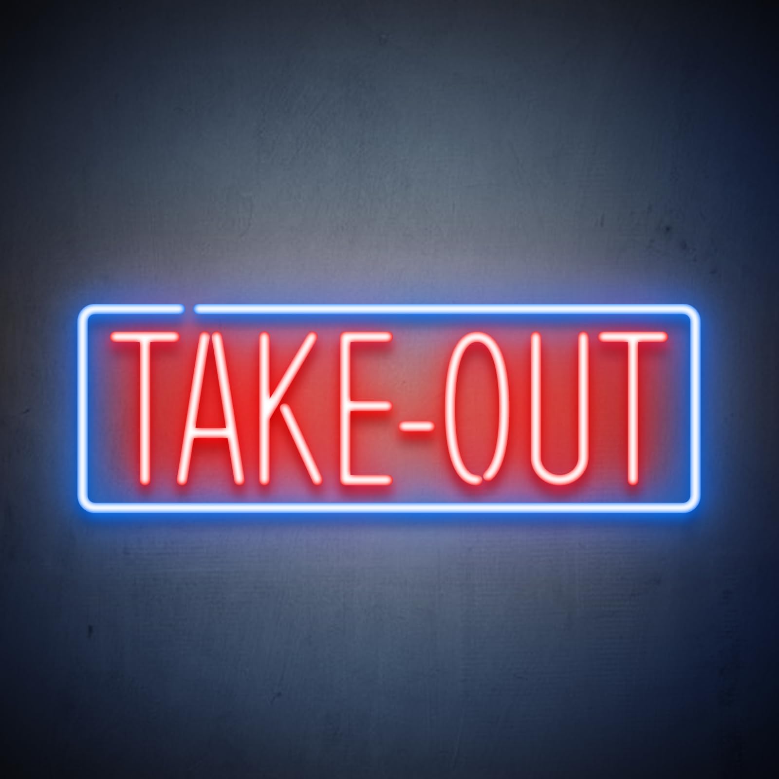 Amazon.co.jp: moweek Take Out Neon Sign - Business Shop LED ネオン