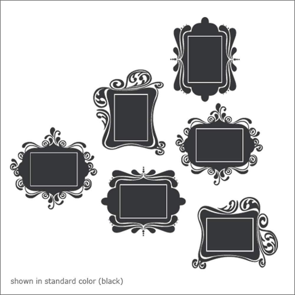 Vintage Photo Frame Wall Decals (4x6 inches, Black)