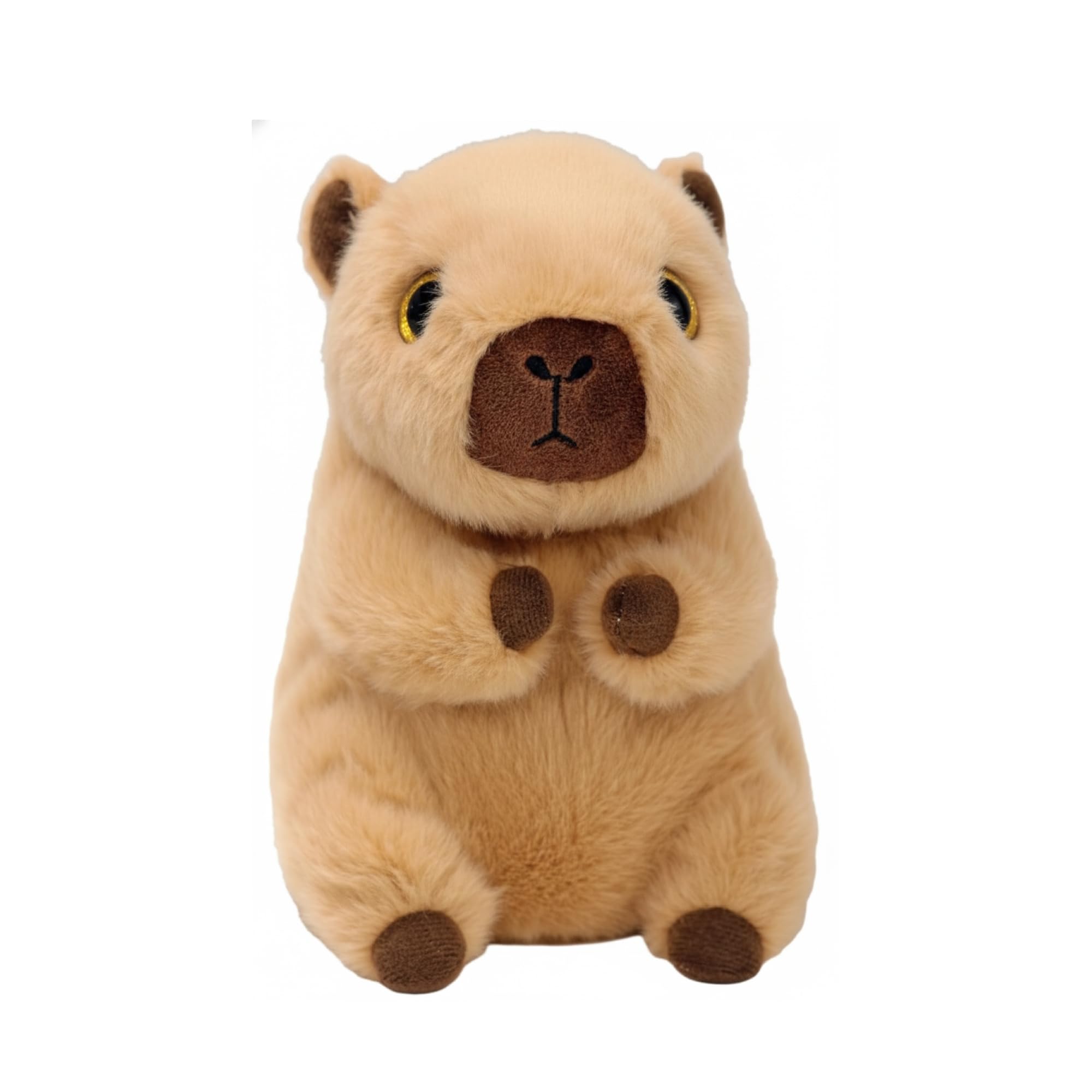 TY Beanie Boos – Lara das Capybara mit großen goldenen Glitzeraugen, das Plüschtier mit großen glitzernden Augen – 15 cm – T37391