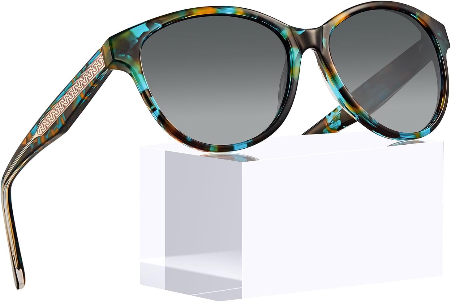 Vintage Womens Sunglasses Polarised UV Protection for Driving Outdoor Travel Acetate Frame