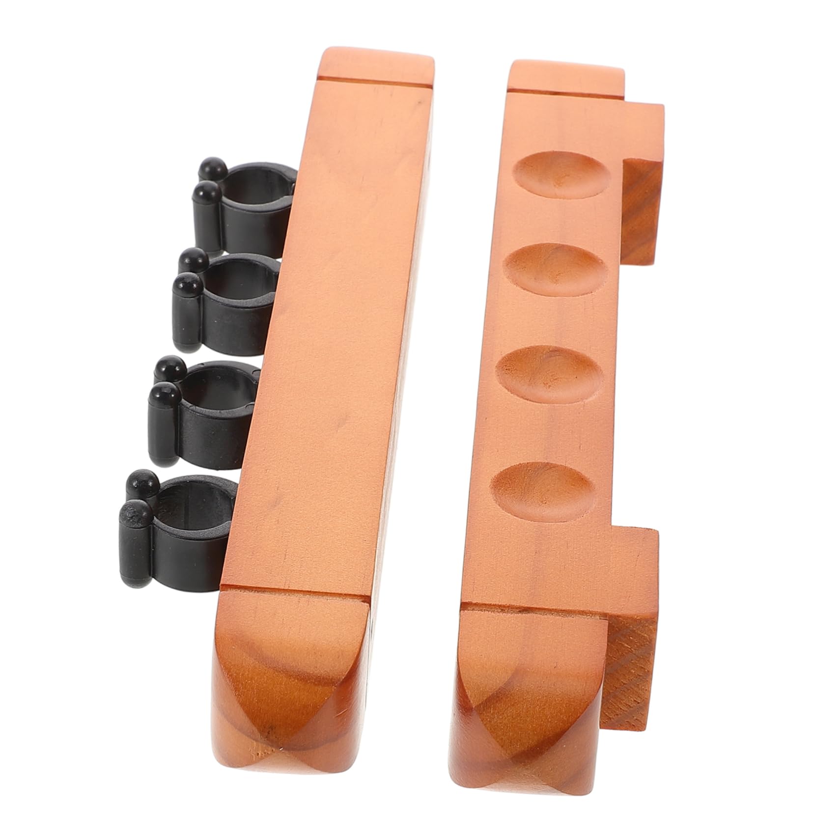 OSOLADY 2Pcs Wall Mounted Pool Rack Wooden Holder with Design for and Display Durable Billiard Accessories for Home Decor and Organization