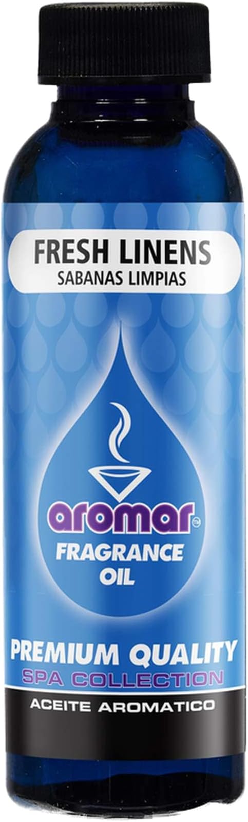 AROMAR Premium Fragrance Oil, Pack of 3 Fresh Linen 2oz. Bottles. Long Lasting Aromatic Scent, Fresh and Revitalizing Aromatherapy for Living Room, Bedroom, and Kitchen