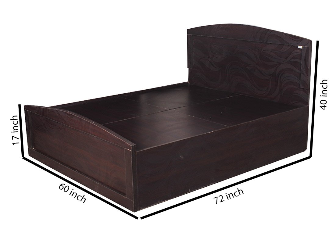 Hexagon Furniture Black Queen Size Textured Bed with Storage 2