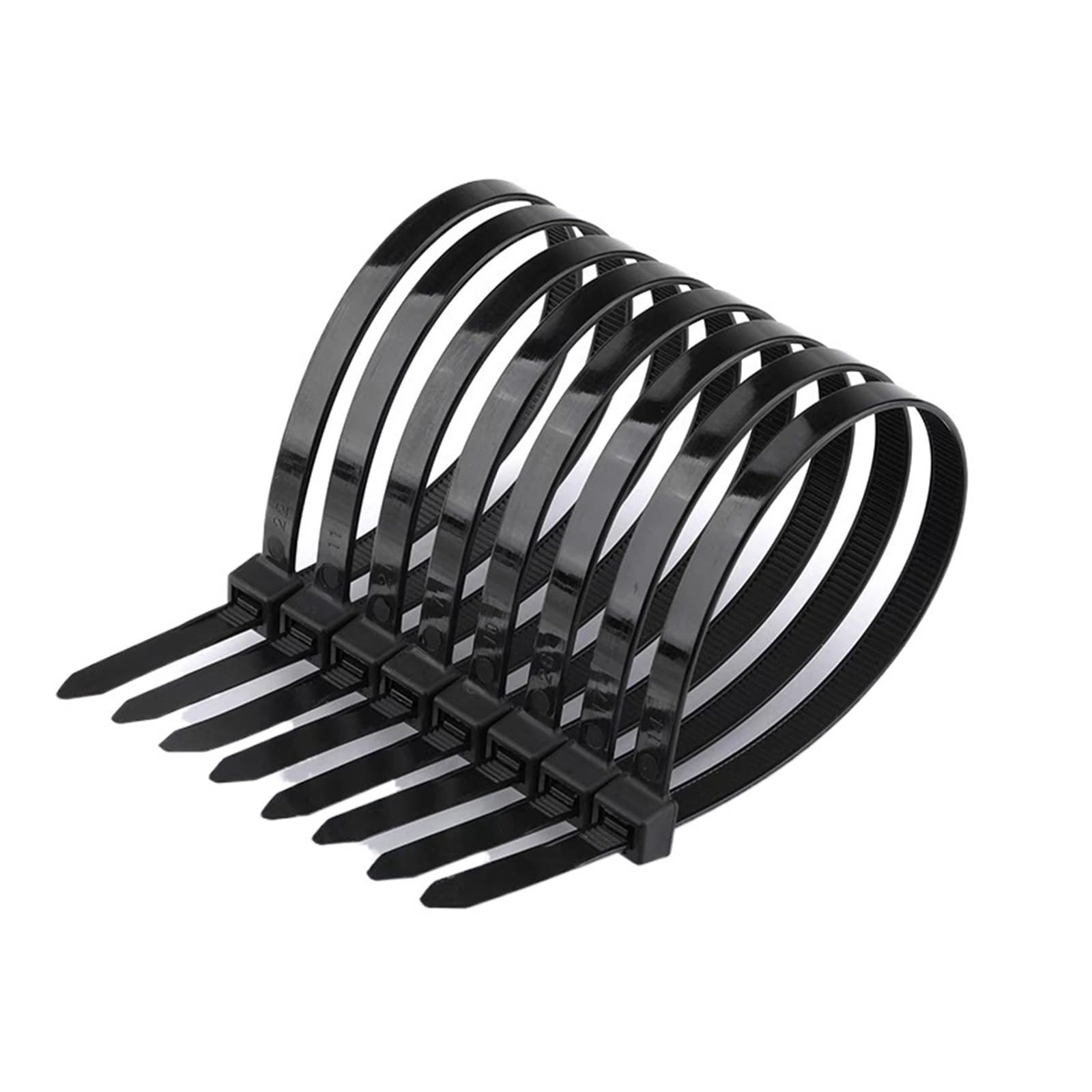 Surtido de bridas para cables,Bridas para cables, 50/100/500 Uds brida de nailon de plástico autoblocante brida for cables negra SOWQWE(200PCS-3*100MM)