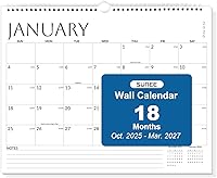 Vista 15 de SUNEE Calendario de pared 2026 grande de 22.75 x 15.5 pulgadas, calendario de 21 meses (finaliza en junio de 2027), vertical extragrande