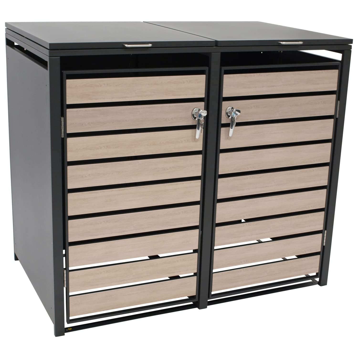 DEGAMO Mülltonnenbox 2-er Berlin für 2X 120 und 240 Liter Tonnen