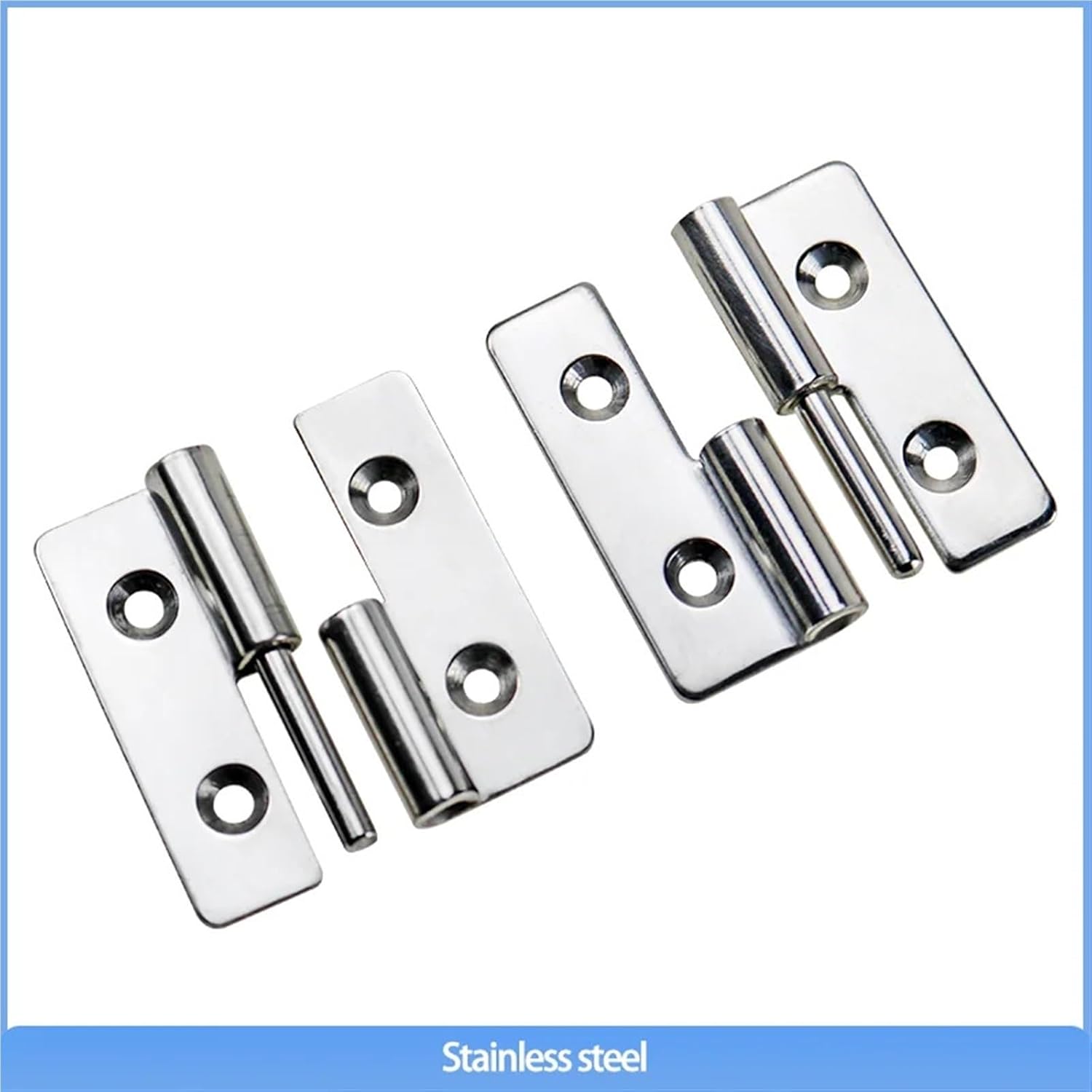 Metal Cabinet Door Hinge 1.5-Inch Removable Disassembleable 304 Stainless Steel Hinge 1Pcs(304 SS-R)