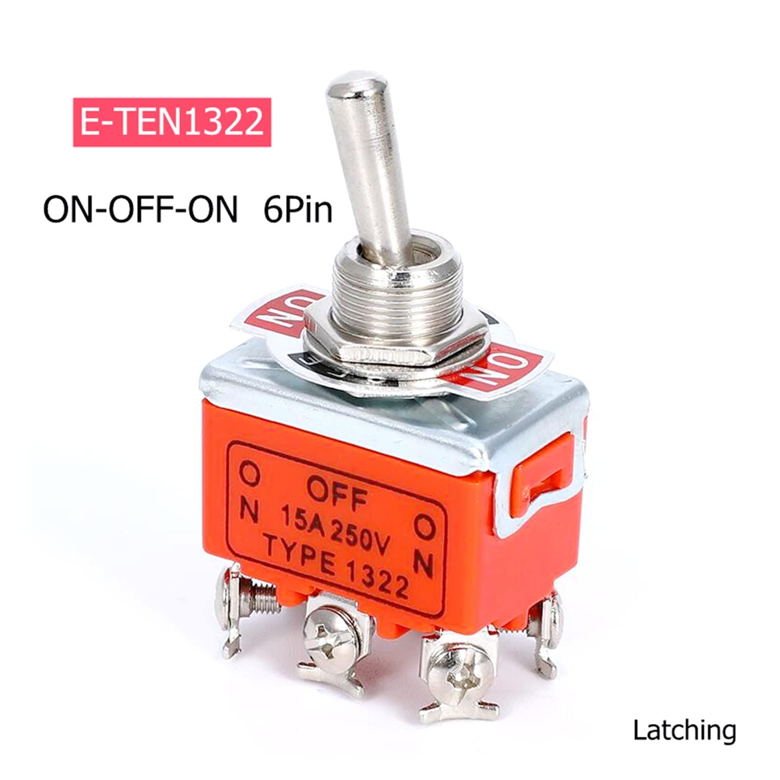 Amazon.co.jp: ロッカースイッチ 12mm E-Ten1322高級品質のシルバー