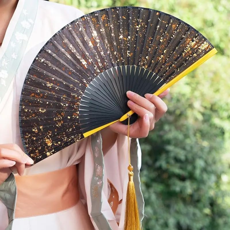Folding Fan Chinese Hand Fan Hanfu Cheongsam A2 20cm M