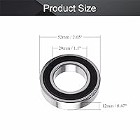 Vista 2 de Othmro Rodamientos rígidos de bolas 60/28-2RS, rodamientos de doble sellado, rodamientos de acero con rodamientos de cromo de alto carbono