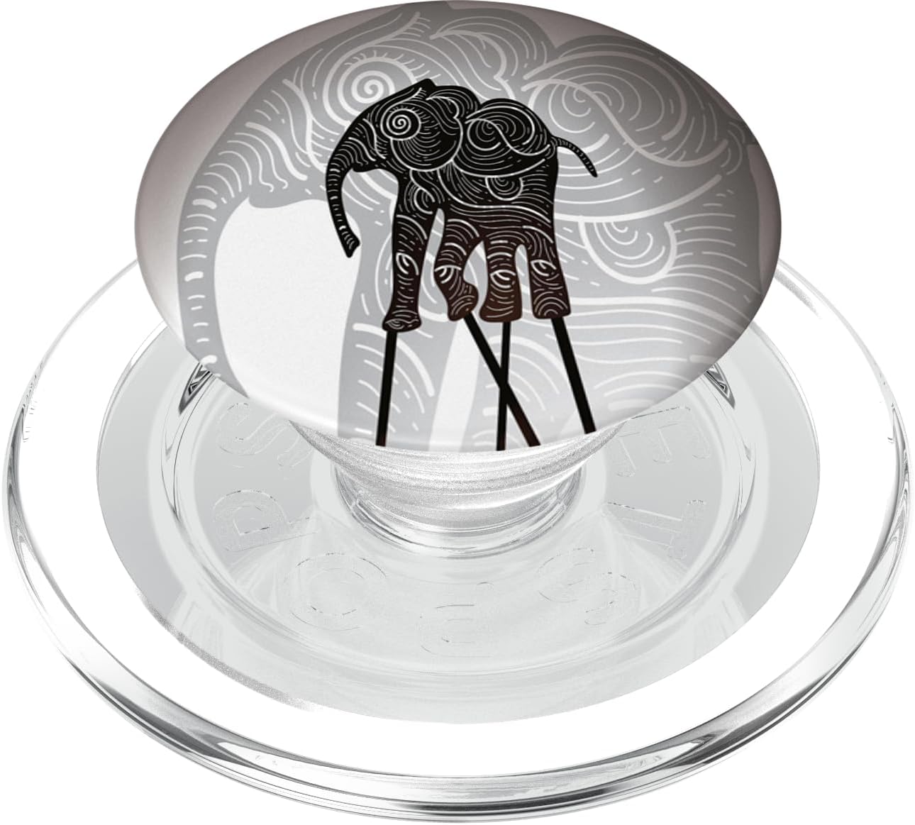 Beautiful Elephant Phone Grip, Cool Elephant Graphic PopSockets MagSafe PopGrip for iPhone