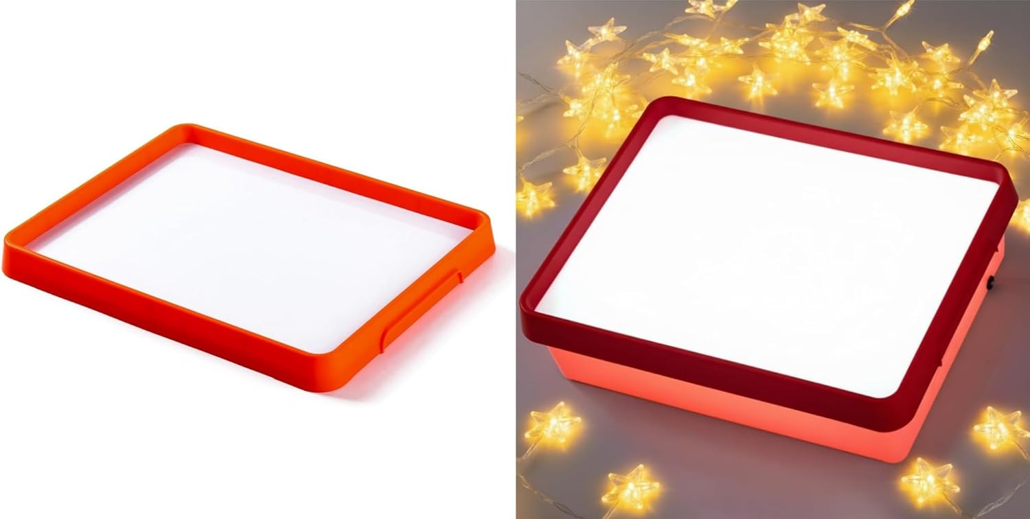 Magnetic Dry Erase Trays – 13.2" x 10" - Colorful Trays for Classroom,Kids Light Table – Light Up Sensory Table for Toddlers, Light Box for Home & Classroom Learning Activities