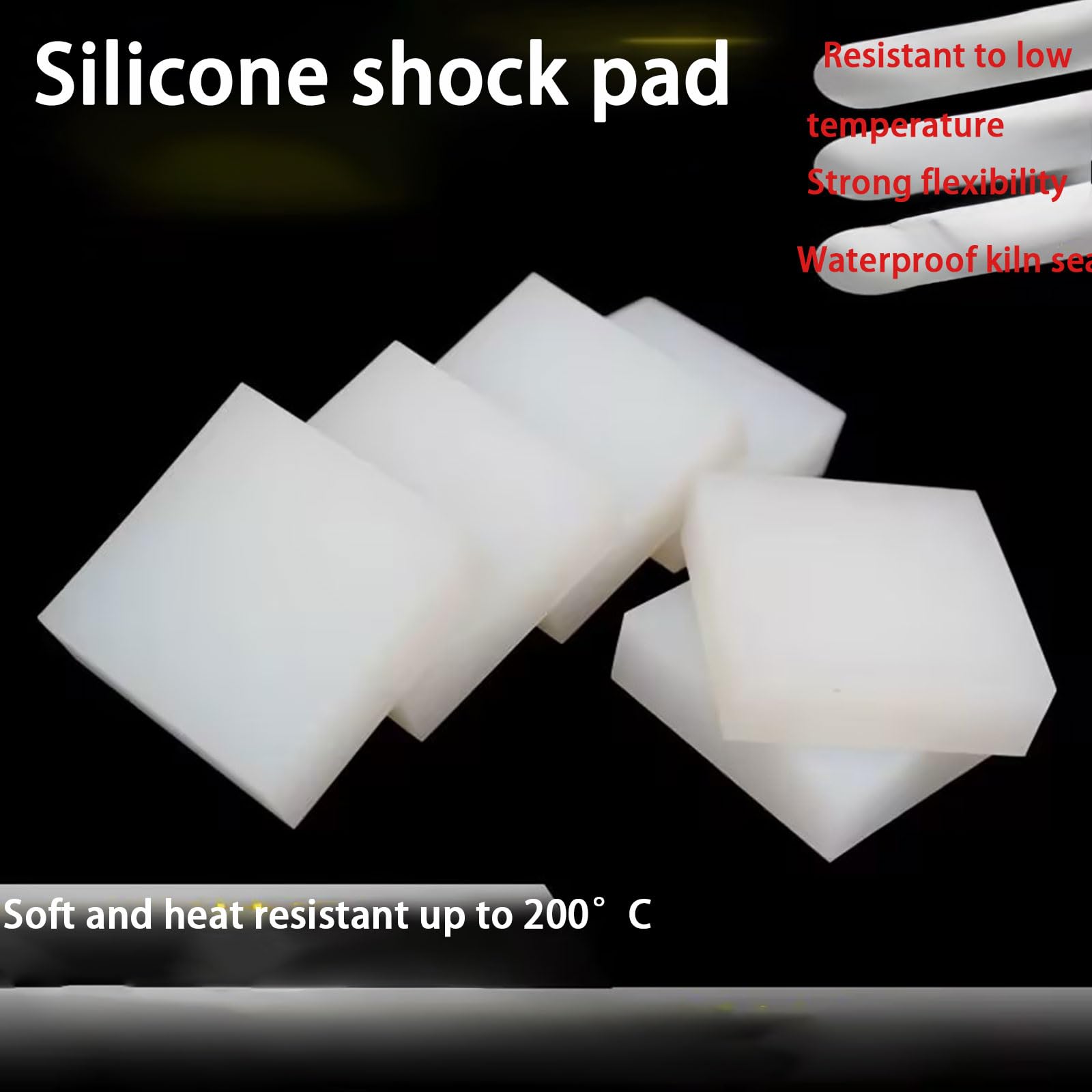 Blocco di Silicone Premium – Resistente al Calore per DIY, Artigianato, Stampaggio e Industria – Flessibile e Durevole,5PCS 100mm*100mm*15mm