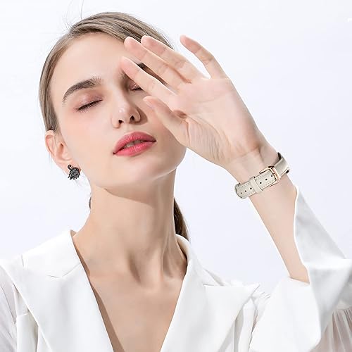 Miniatura 4 de GEAK Correas de cuero delgadas compatibles con Samsung Galaxy Watch 6 5 1.575 in 1.732 inGalaxy Watch 5 Pro 1.772 inGalaxy Watch 4 1.732 in 1.575