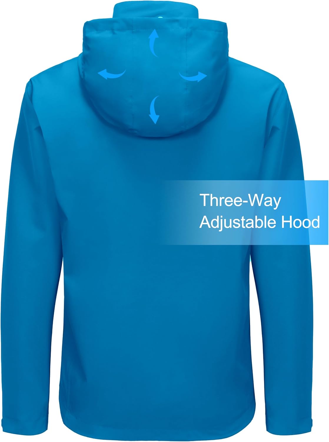 Little Donkey Andy Mens Waterproof Rain Jacket Lightweight Windbreaker Hooded Jacket Packable Raincoat for Outdoor Hiking - Image 2