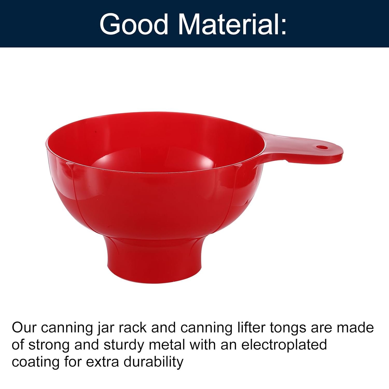 uxcell 2 Pack Canning Funnel, Plastic Kitchen Funnel for Wide and Regular Jars, Canning Jars, Mason Jars, Red