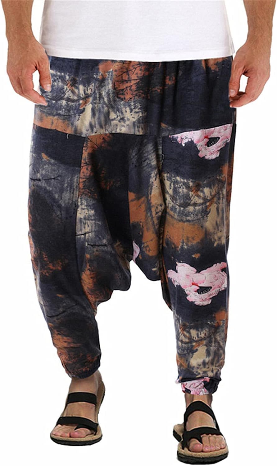 Pantaloni Yoga Uomo Harem | Larghi E Comodi In Misto Cotone, Per Jogging, Fitness E Relax, Taglie Dalla M Alla 5XL