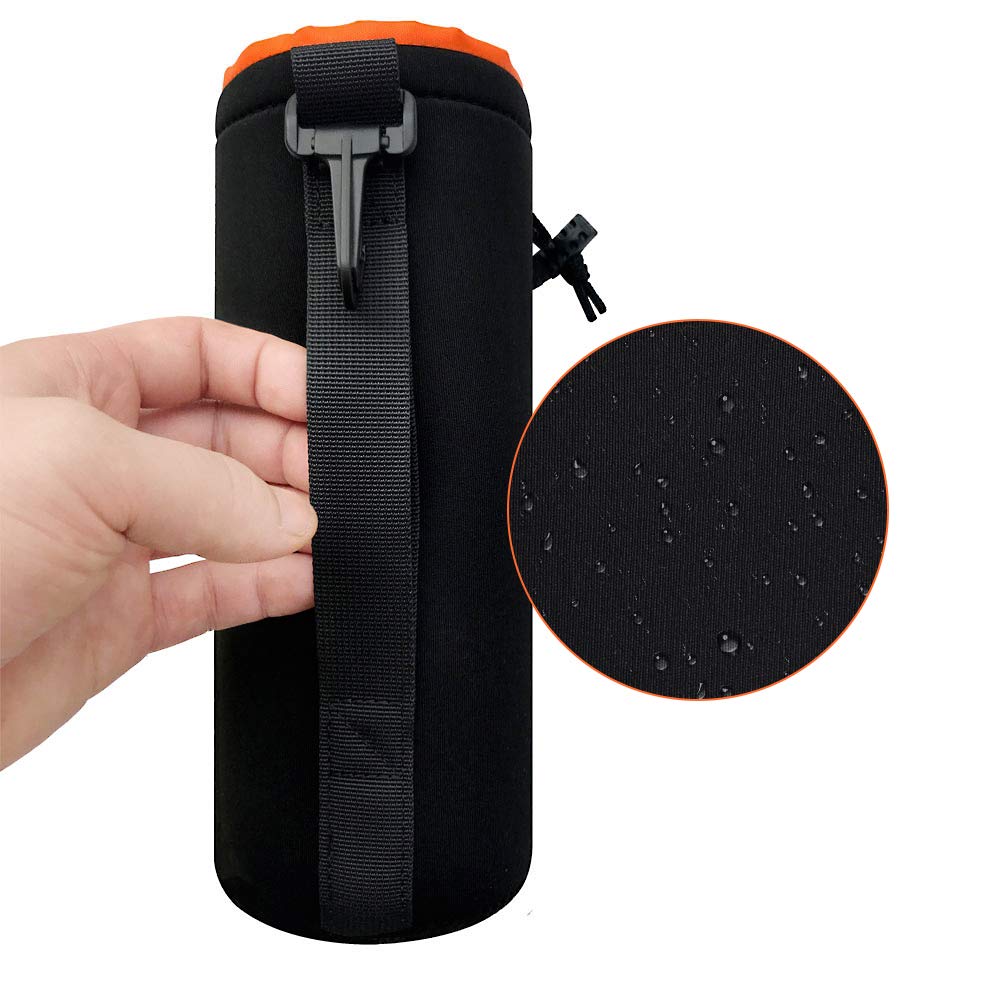 Funda Objetivo con Cordón Ajustable - 4 Fundas para Protección de Lentes - Compatible con Nikon, Canon, Tamron, Sigma, Olympus, Sony, Pentax y Más