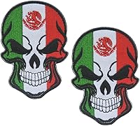 Vista 6 de 2 parches de bandera de AliPlus de España, parches de calavera bordados, tácticos, militares, moral, parche con gancho y bucle