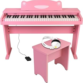 ピンク 61鍵キーボードと椅子セット Amazon.co.jp: Artesia 電子ピアノ オールインワンキッズピアノ