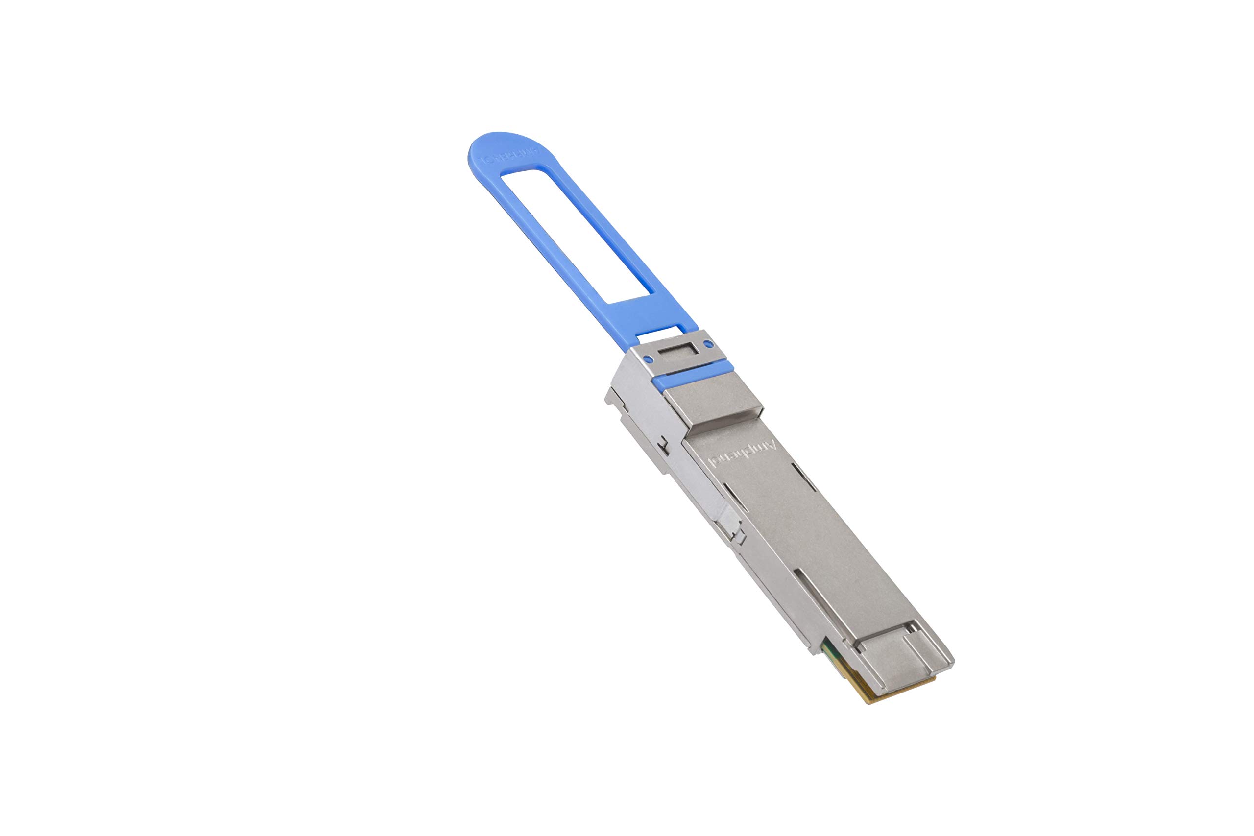 Amphenol SF-NLNAMB0001-0001 400-Gigabit Ethernet QSFP-DD (Double Density) Loopback Adapter Module, Insertion Loss (dB) = 0.0 dB, Power Rating (W) = 0.0 W, for QSFP-DD Port Testing, Silver