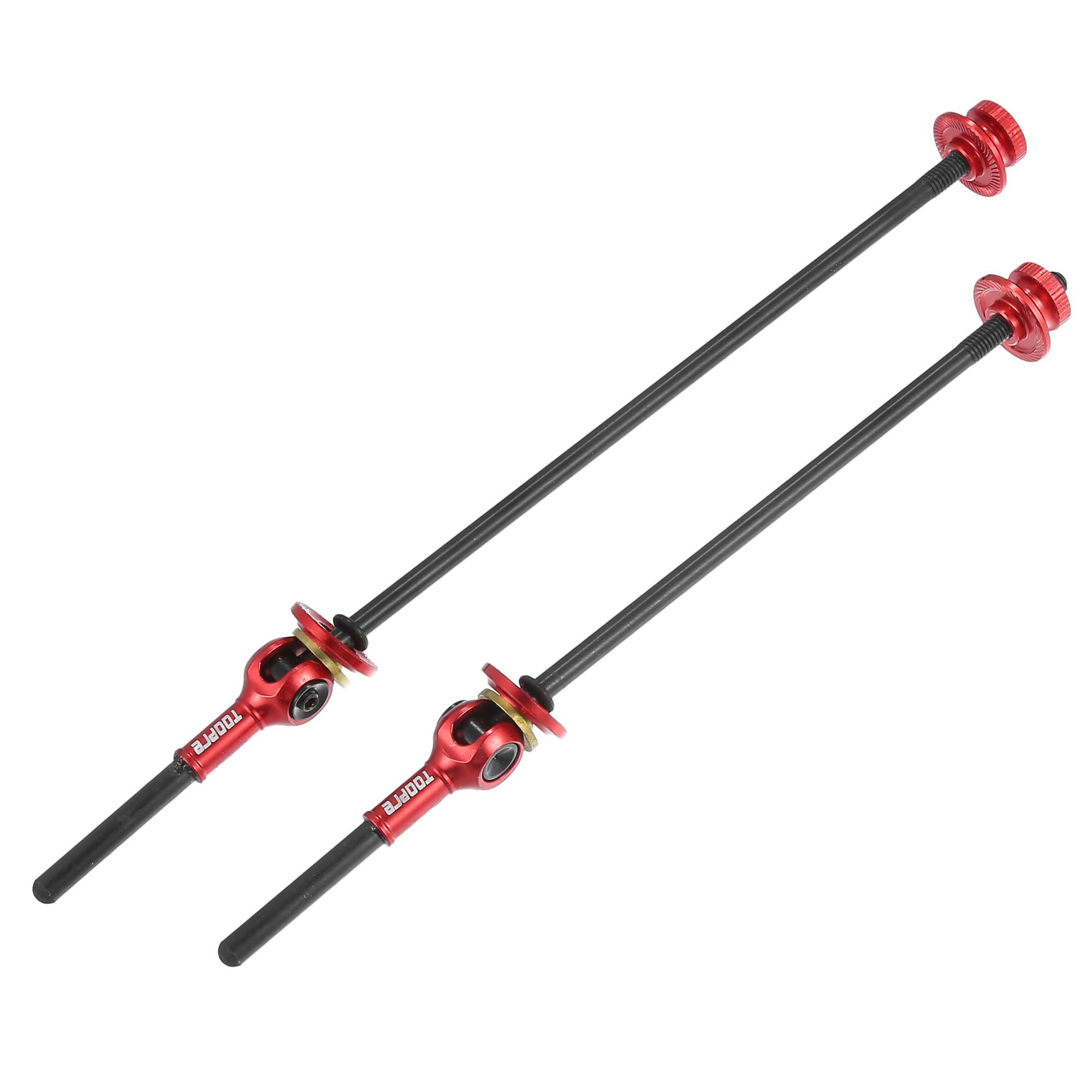 Motoforti 1 Coppia di Assi di Rilascio Rapido per Bicicletta Anteriore e Posteriore in Fibre di Carbonio Rosso