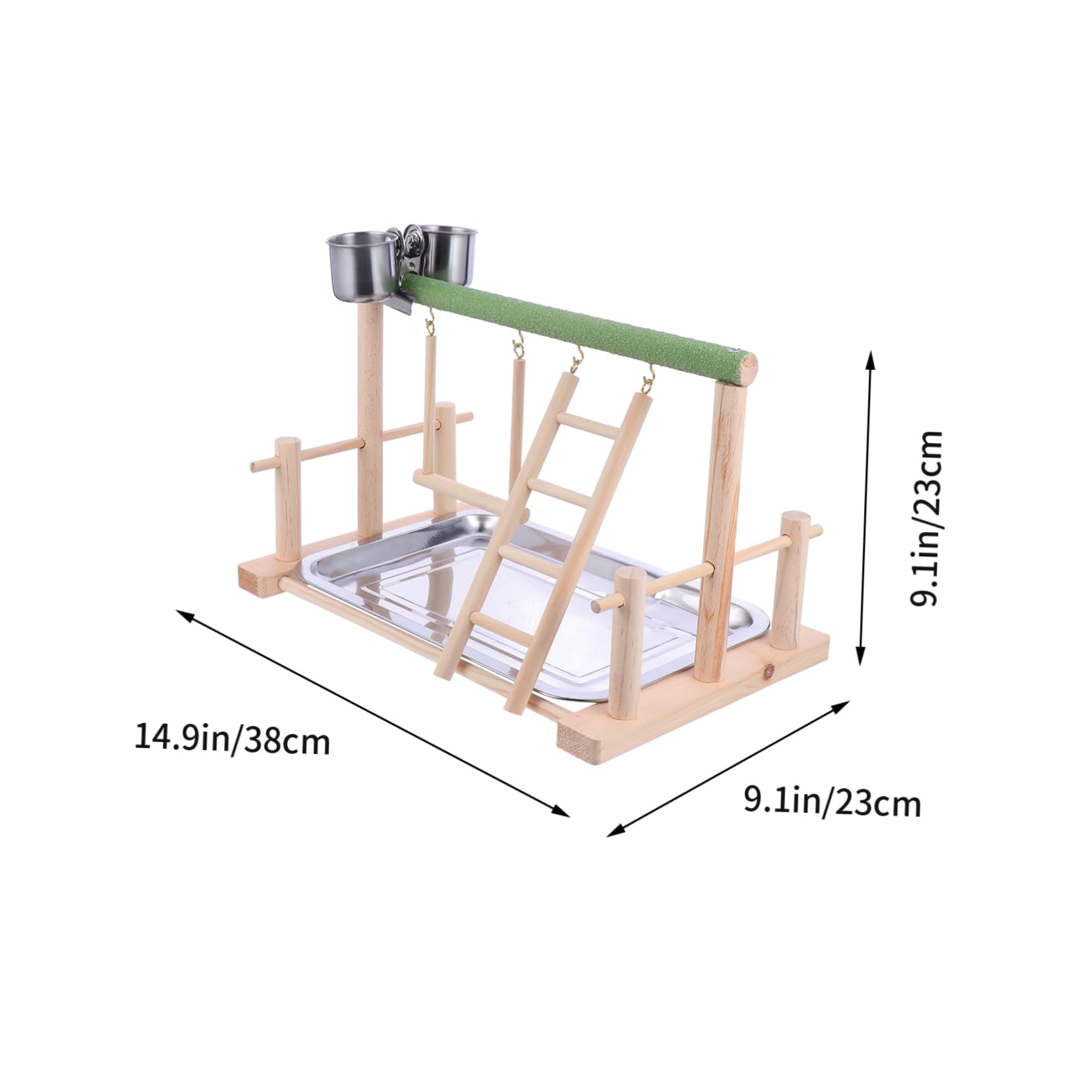 UPKOCH Altalena in Legno Per Pappagalli Giocattolo Sospeso Per Uccelli Domestici Esercizi e Giochi Supporto Per Pappagallo Divertente e Sicuro