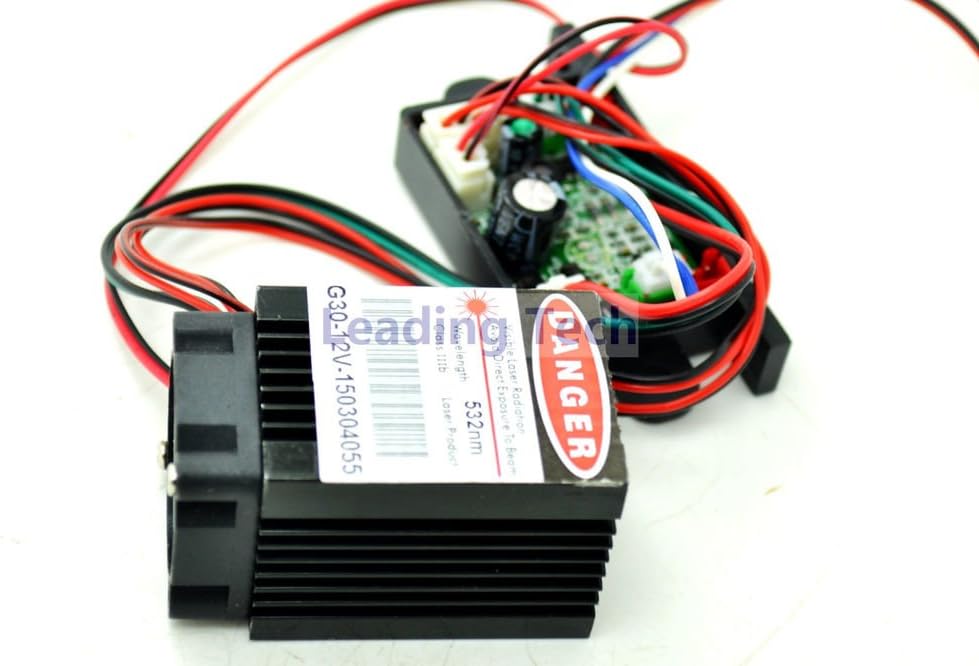 TopOne 12V 532nm 50mW 70mW Green Laser Dot Diode Module w TTL Auto Temp and Glass Lens