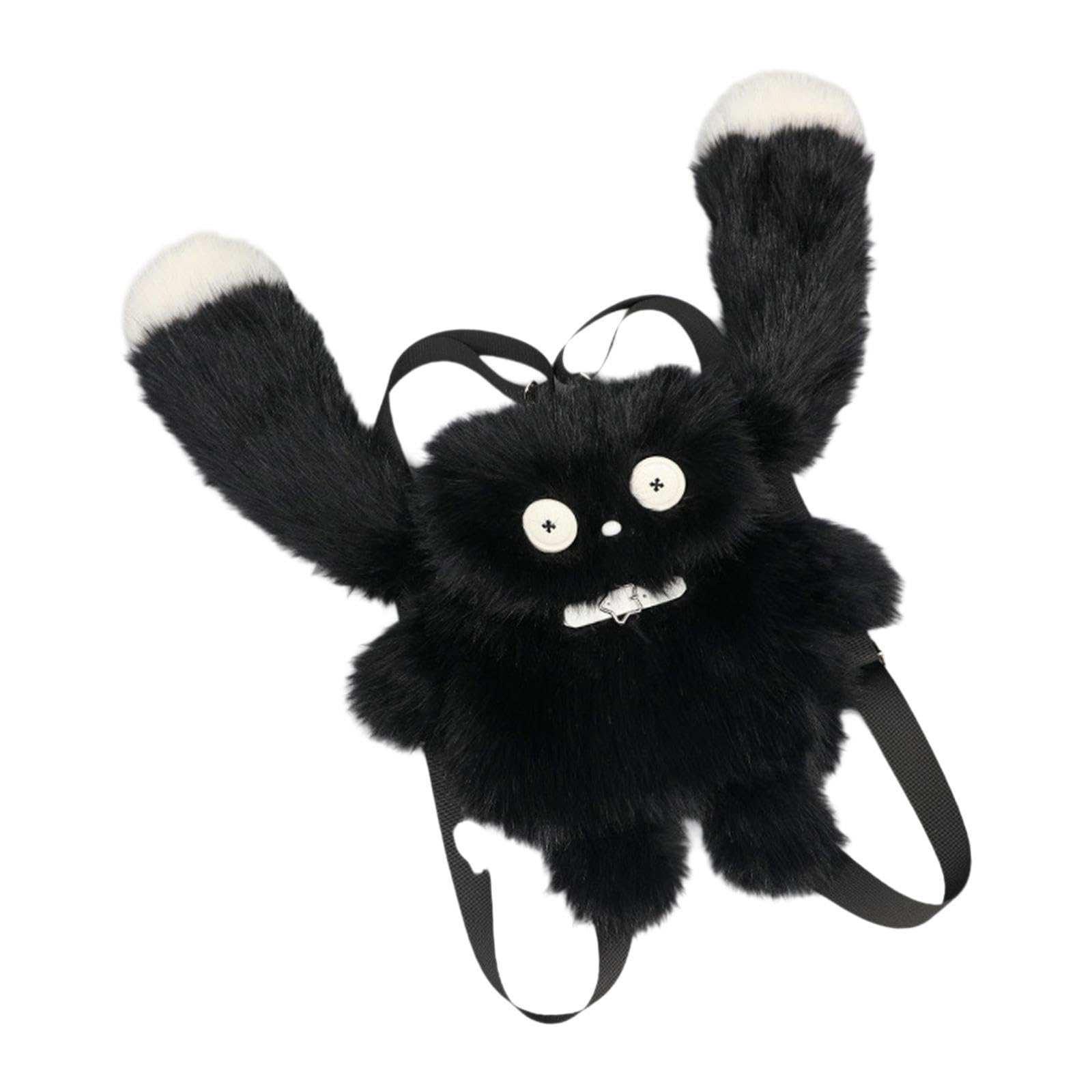 Plush Bunny Backpack Fashion Bunny Backpack for Kids Women Boys Black-image-48