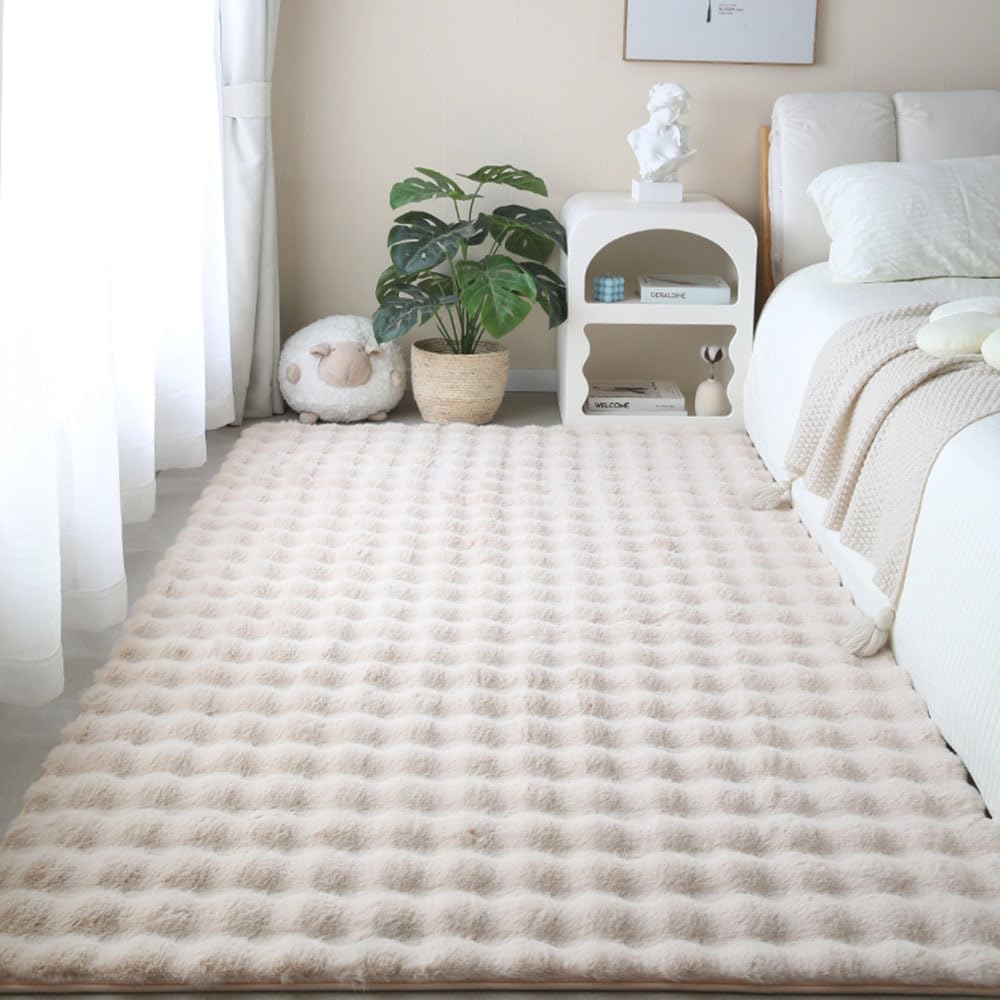 Tapis shaggy gris 80 x 160 cm pour une chambre cosy