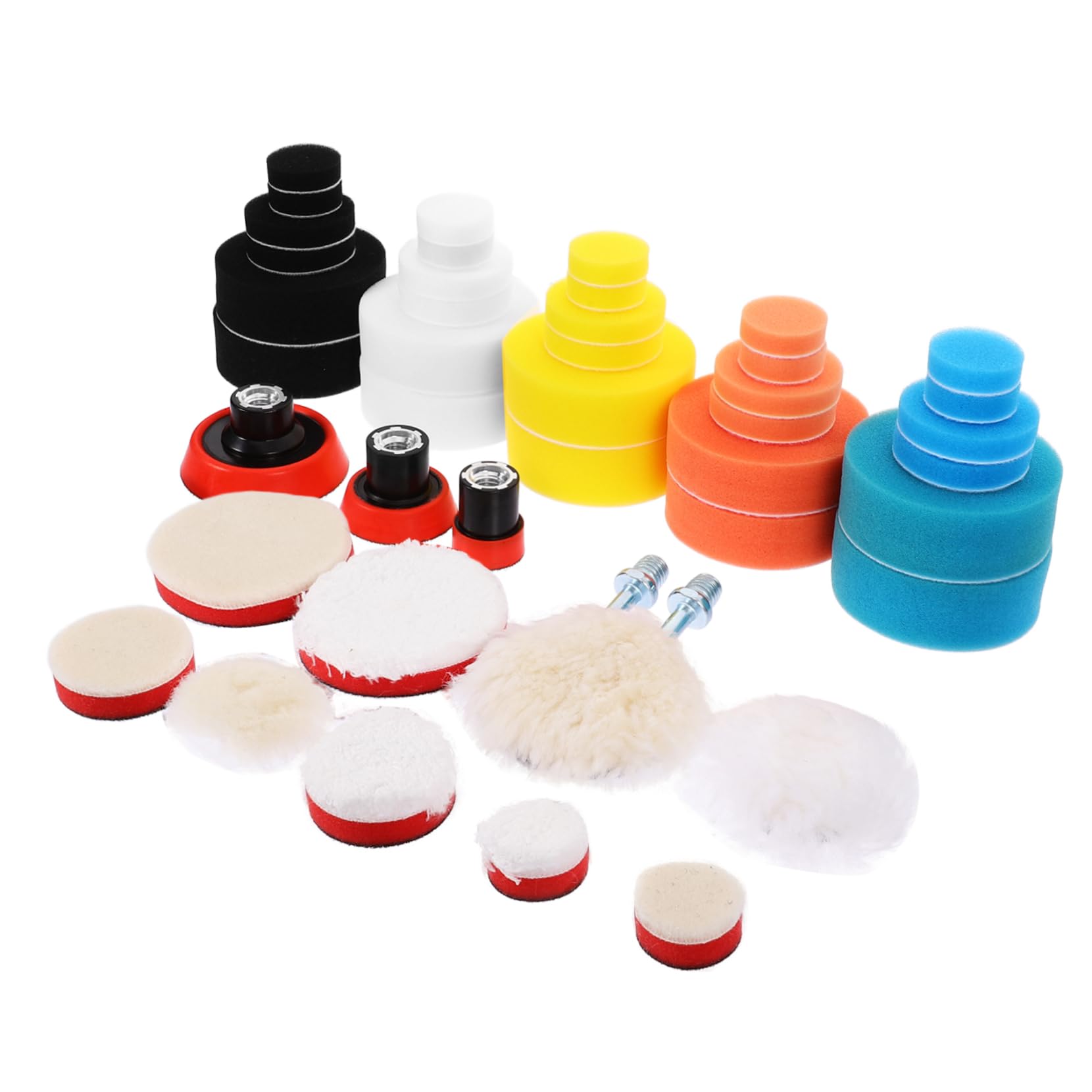 iplusmile Tampone in Spugna Per Auto Kit Di Tamponi Lucidanti Per Trapano Ceratura Piatta Autoadesiva e Ruote Per