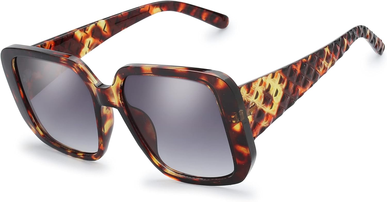 The Fresh Women's Oversized Square Jackie O Cat Eye Hybrid Butterfly Fashion Sunglasses - Exquisite Packaging