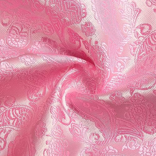 Image of Paisley Floral Mens Tie Formal Necktie Pocket Squares Ties Clips Cufflinks Classic for Men Set