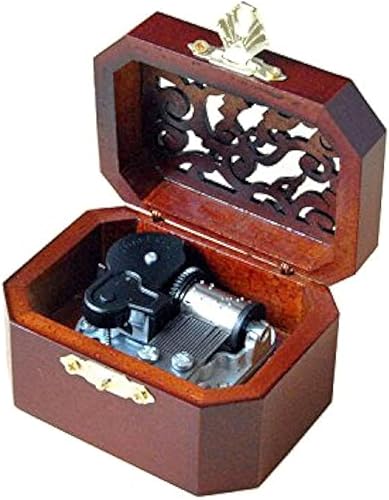 WESTONETEK Caja Musical de Madera Tallada con Mecanismo Vintage de Cuerda, Caja de Música para Regalo de NavidadCumpleañosDía de San Valentín,