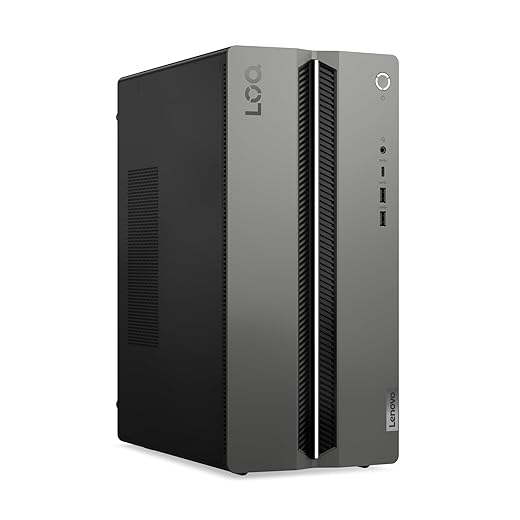 Lenovo LOQ Tower Gaming Desktop-PC | NVIDIA GeForce RTX 4060 | Intel Core i5-14400F | 16GB RAM | 1TB SSD | Windows 11 | Luna Grau - Raven Schwarz Gehäuse | 17L | 3 Monate GamePass