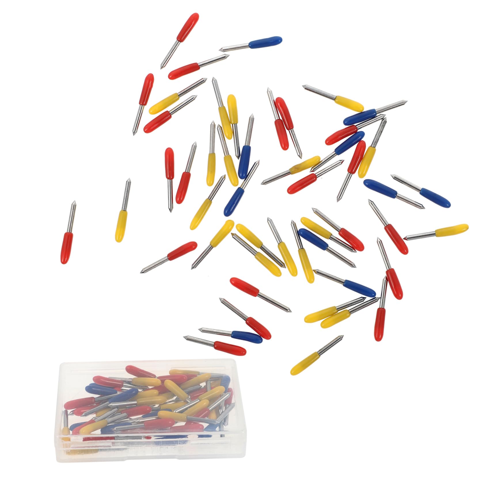 BUTIFULSIC 50pcs Vinyl Cutter Replacement Blades for Engraving Machines Precision Cutters for Fabric Cork More Wear-Resistant Cutting Tools for Crafting Efficiency