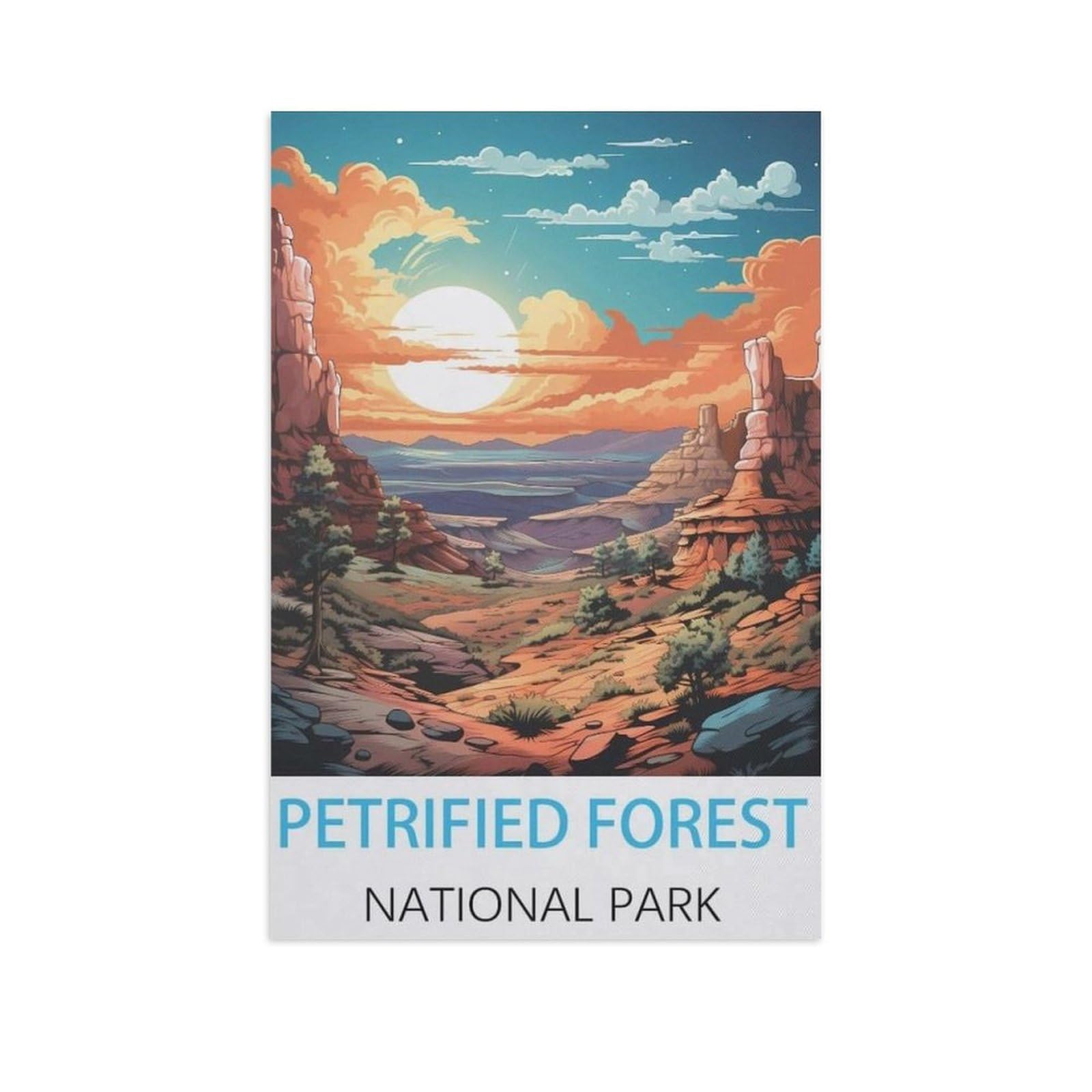 Petrified Forest National Park，Puzzle 1000 Pieces Of Paper Puzzles Suitable For Adults Children Families Stress Relief Puzzle Games（50x70cm）-AL77