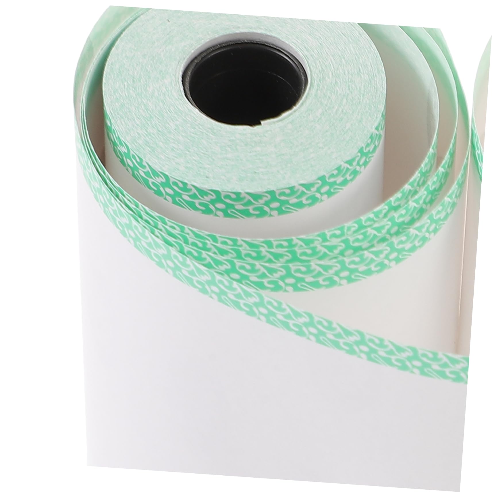 Operitacx Papel Térmico Para Impresoras De Recibo Térmico Para Supermercados Hospitales Y Bancos Bordes Verdes 4 * 5