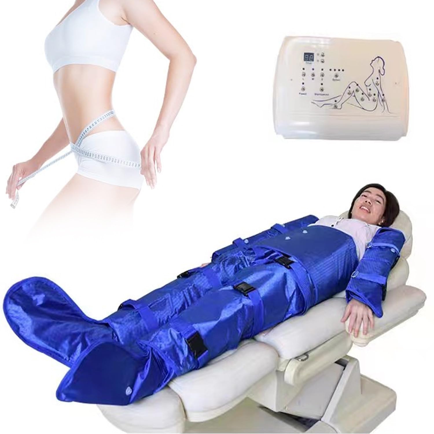 Apparecchio per Pressoterapia Linfatica Drenante | Tuta per Drenaggio Linfatico per Disintossicazione E Sollievo Dall'edema,Dispositivo per Rimodellamento Del Corpo