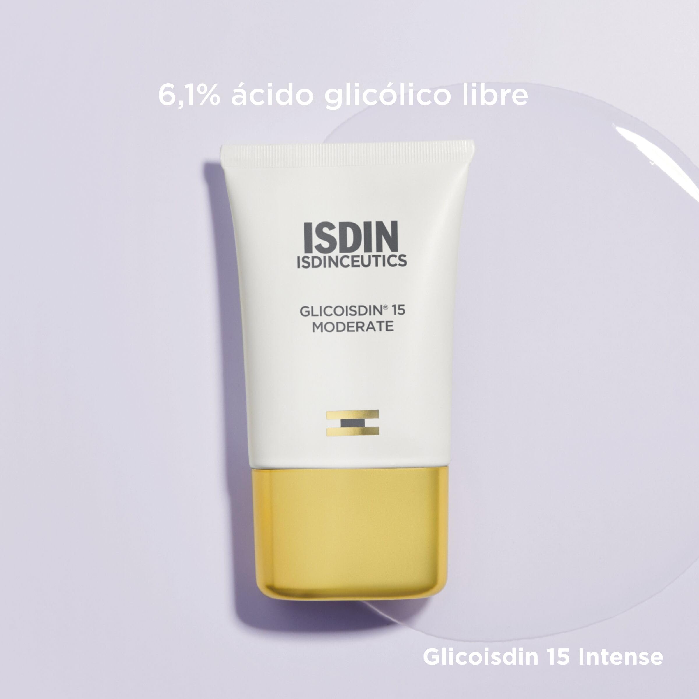 Isdinceutics Glicoisdin 15 Moderate, Gel Facial Efecto Peeling con Ácido Glicólico, 50 ml