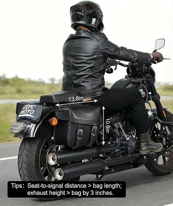 KEMIMOTO Motorcycle Saddlebags 30L Large Capacity Universal Saddle Bags