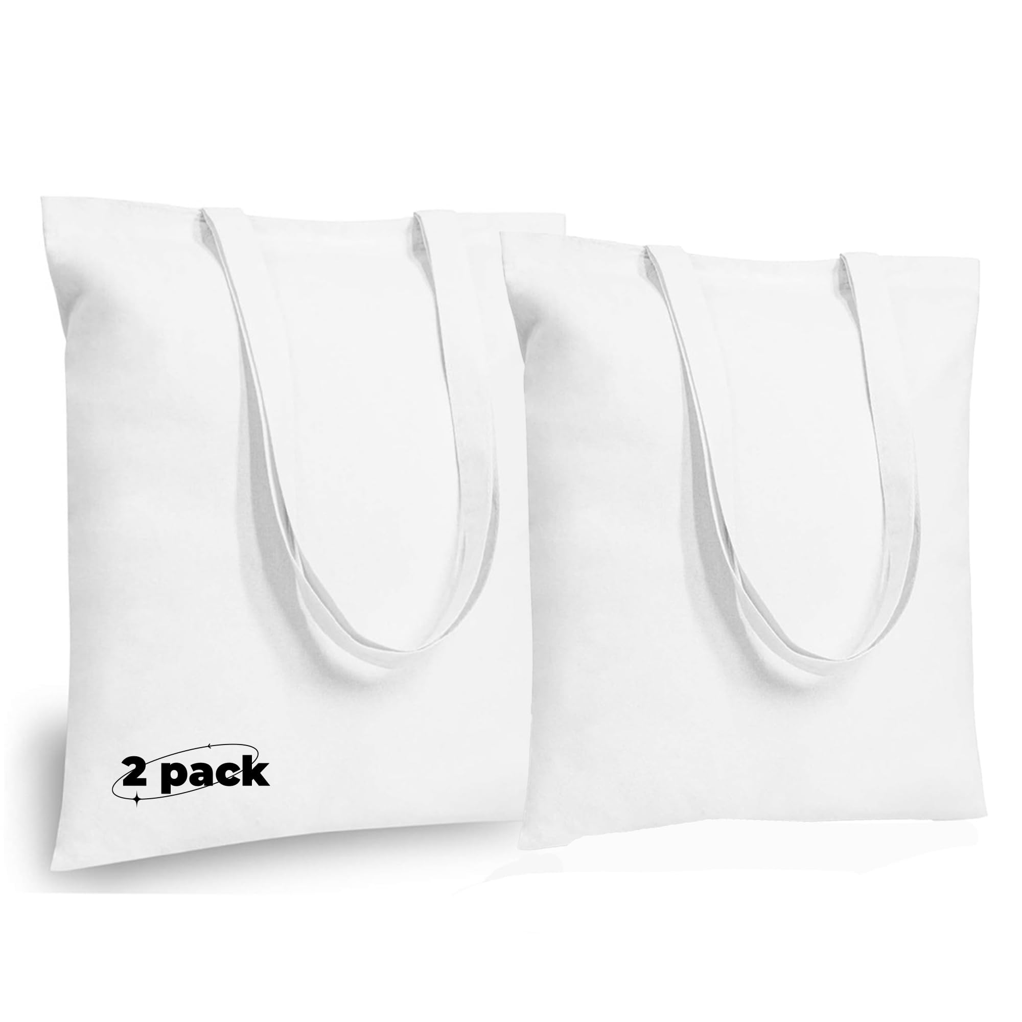 FIPDNUY White Canvas Tote Bag,Lightweight Reusable Grocery Bags - Spacious & Lightweight, Multipurpose for DIY, Advertising, Promotion,Gift,Activity -