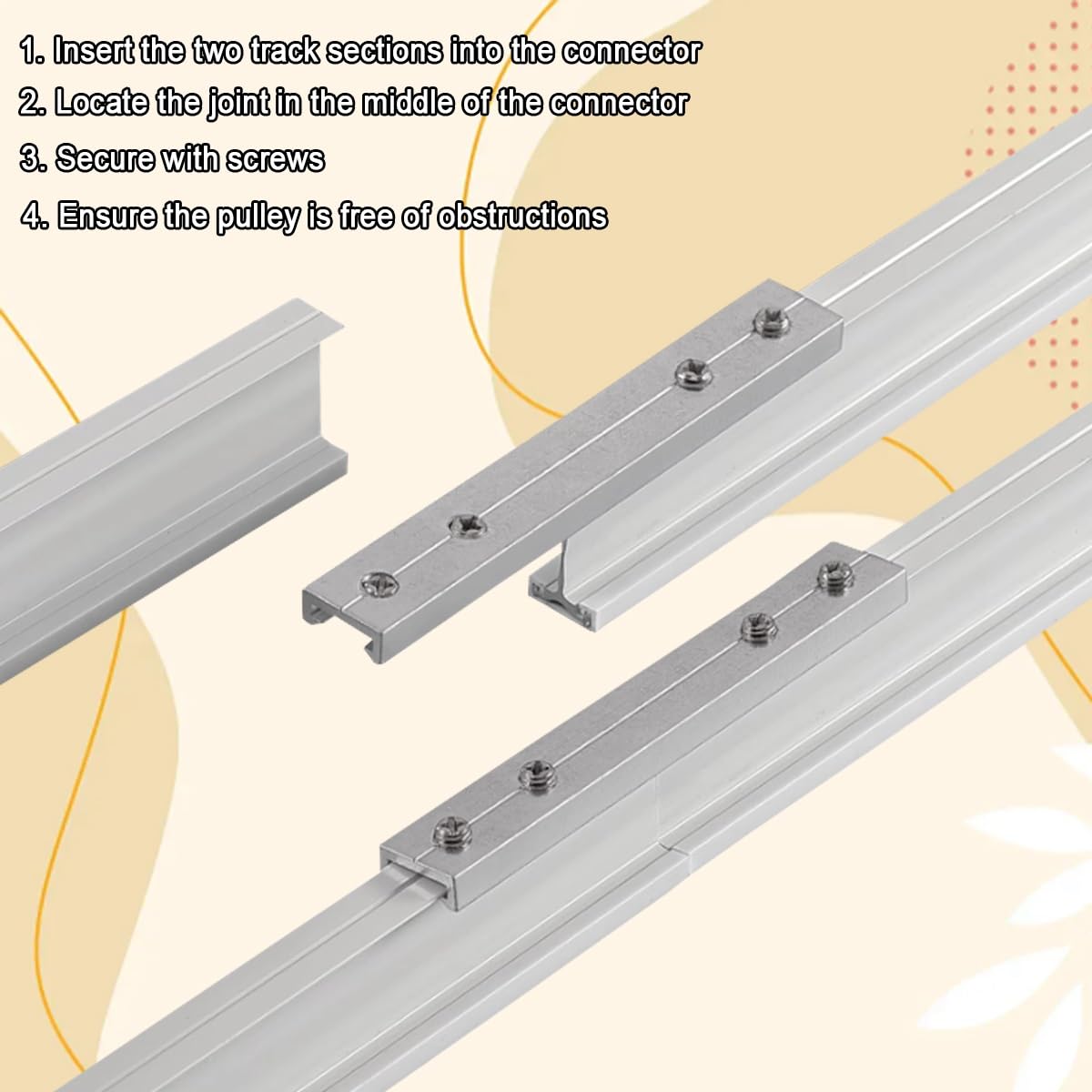 Generisch Decken-/Wand Gardinenstange Vorhangschiene aus Aluminiumlegierung Flexible und Biegbare Gardinenschiene Weiß Rosa mit Clips und Haken 100cm-500cm für Badezimmer Büro(Pink,270cm/8.9ft)